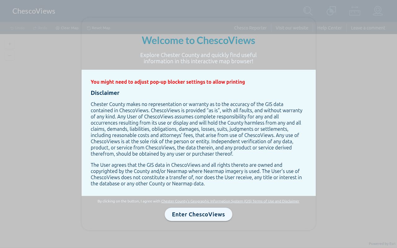 Chester County residents directory ChescoViews parcel map
