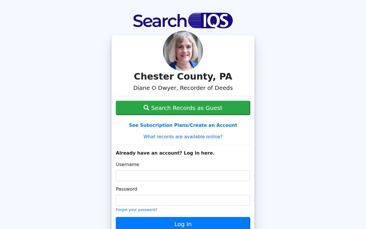 Chester County previous residents research in the historic IQS grantor-grantee search