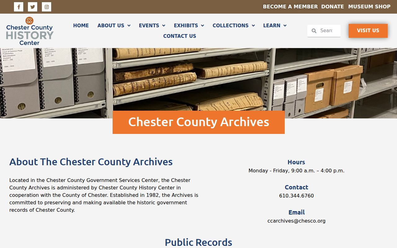 Chester County city directory companion research in History Center archives