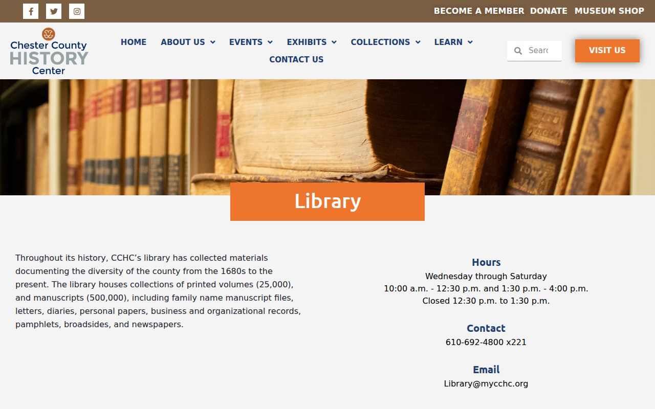 Chester County residents directory History Center library collection